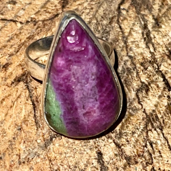 Saualpite Ruby Zoisite Statement Ring Size 7 - Picture 4 of 10